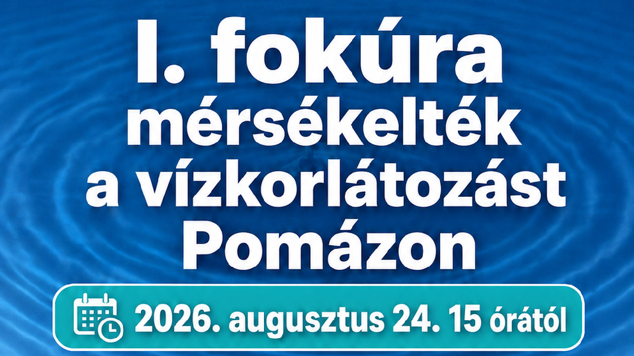 I. fokúra mérsékelték a vízkorlátozást