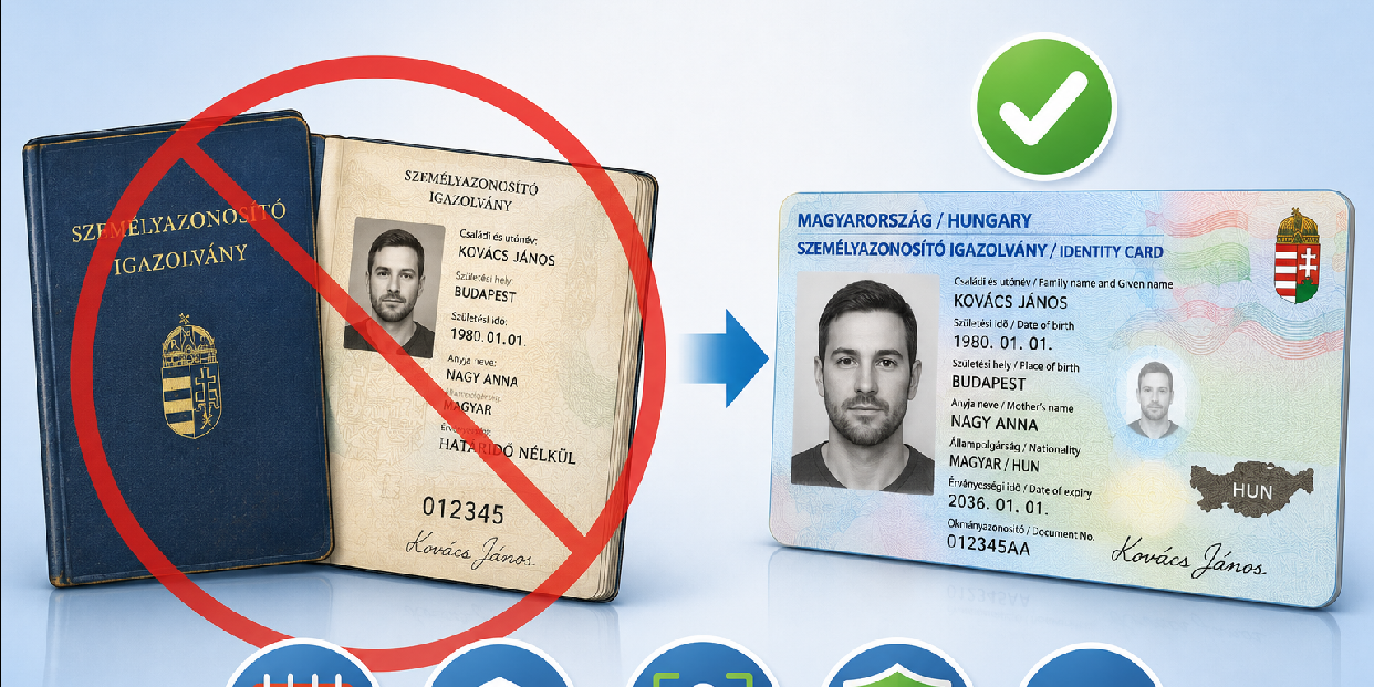 Fontos változás: augusztusban végleg lejárnak a régi, könyv formátumú személyi igazolványok