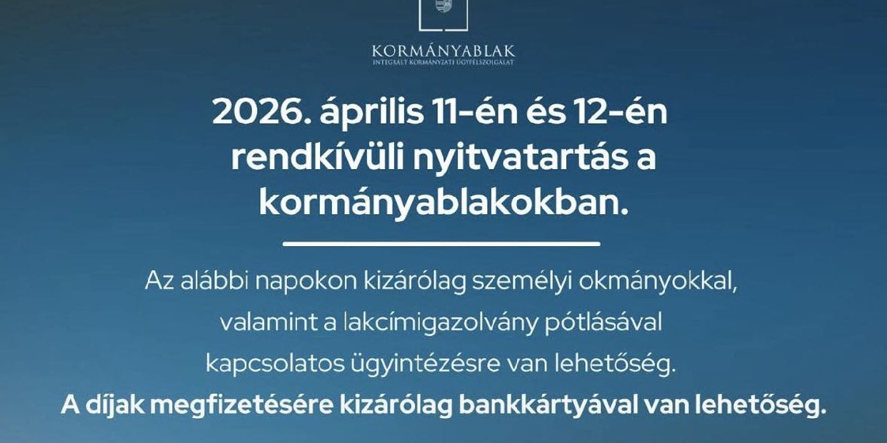 Nyitva a lesznek a kormányablakok a választások hétvégéjén