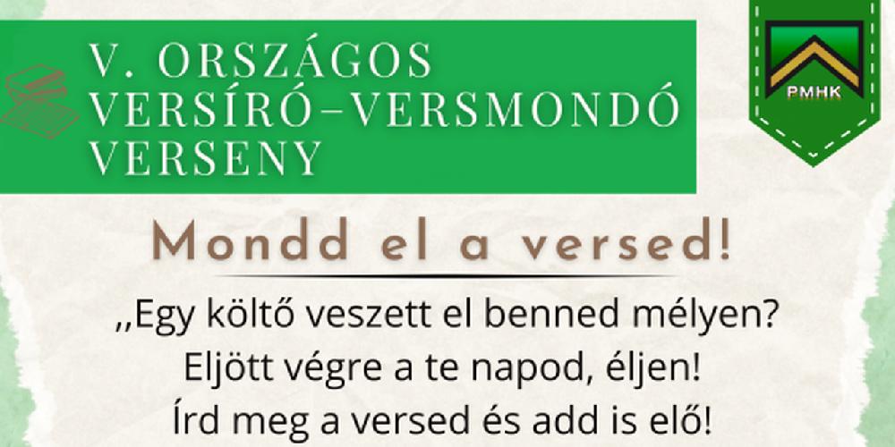 V. Országos Versíró-Versmondó verseny