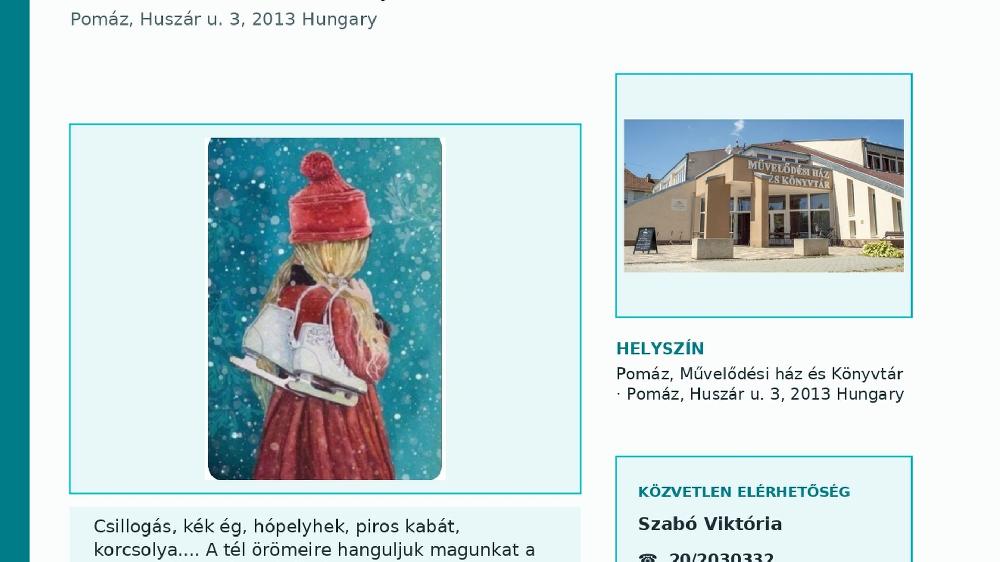 Élményfestés - Korcsolyás kislány